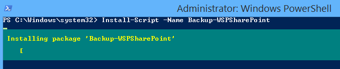 install script from PowerShell Gallery