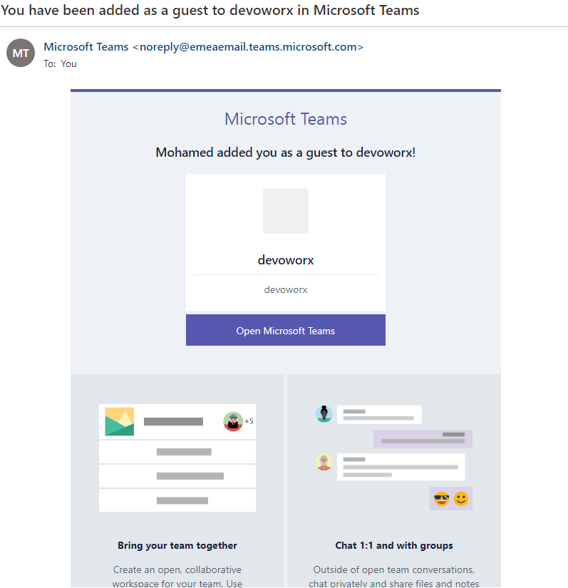 accept an invitation to join a team as a guest in Microsoft Teams