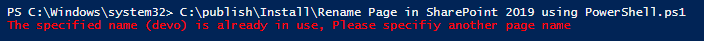 check if the file name is already in use in SharePoint powershell