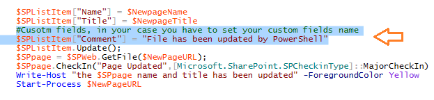 PowerShell script sharepoint 2019 custom fields