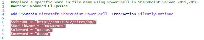 replace a specific word in SharePoint file name using Powershell