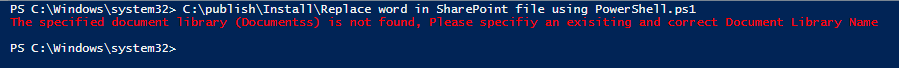 sharepoint document library is not found powershell