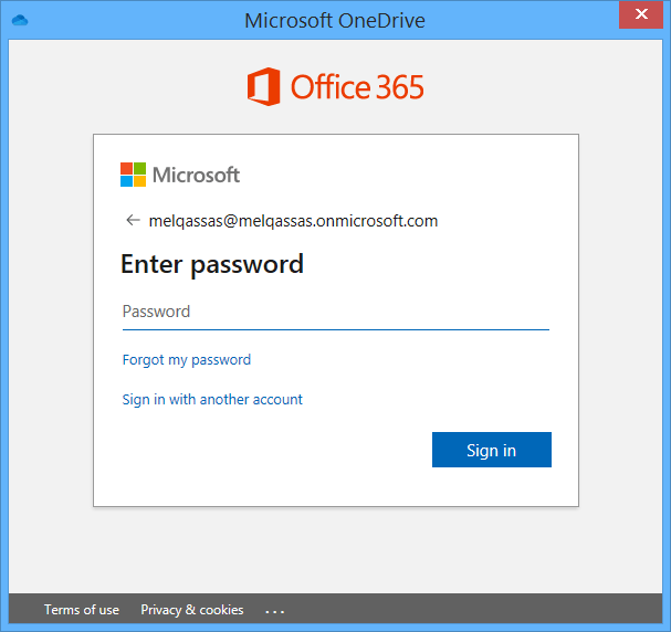 Login to Microsoft 365 One Drive