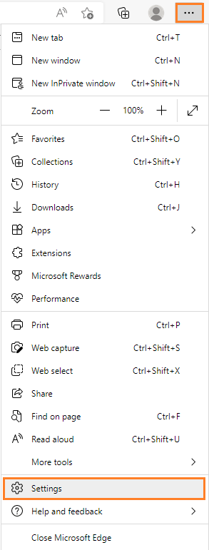 Microsoft Edge Settings