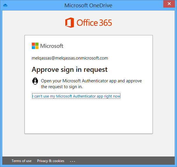 approve your onedrive account