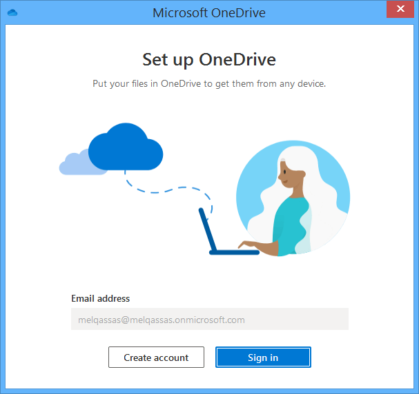 set up OneDrive