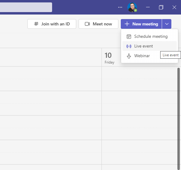 Create a live event in Microsoft Teams