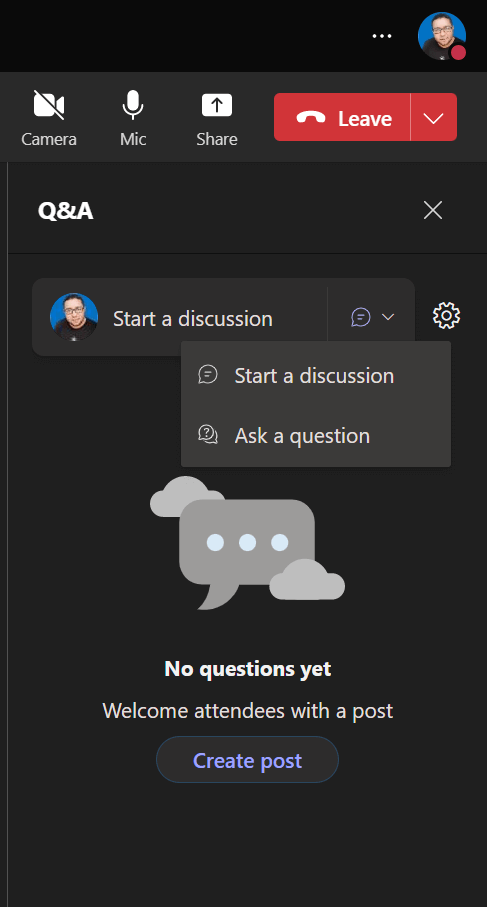 Q&A in Meetings in Microsoft Teams