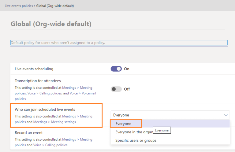 How To Enable Public Live Events In Microsoft Teams