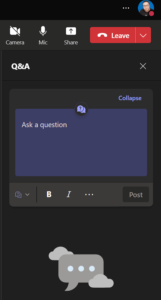 Enable Q&A In Microsoft Teams
