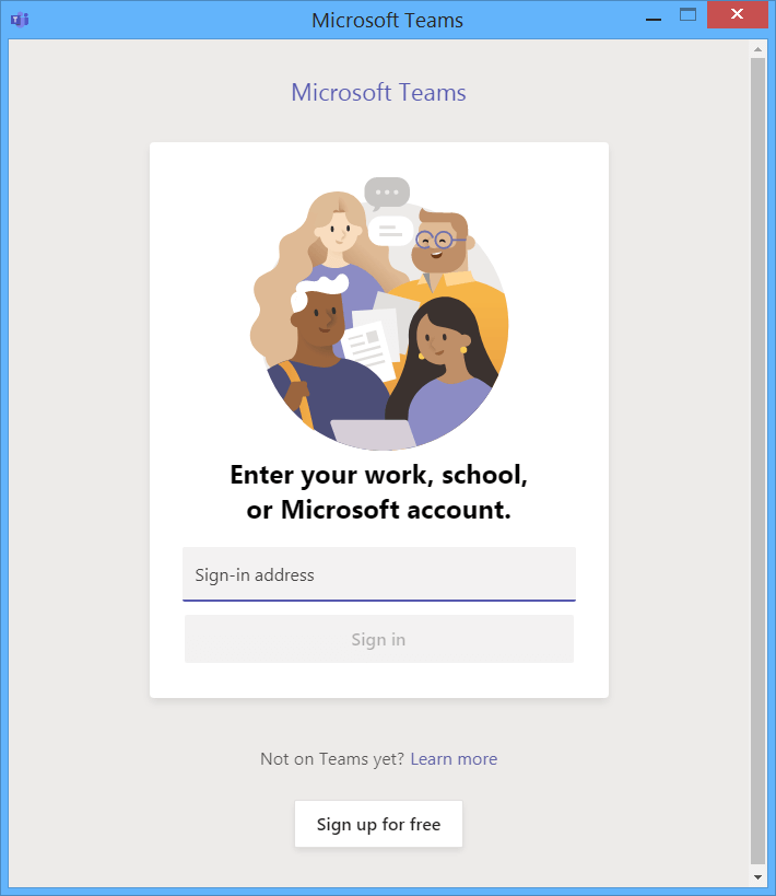 sign in to Microsoft Teams