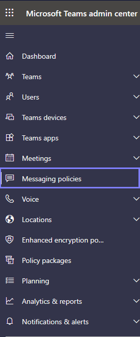 Manage Messaging Policies in Microsoft Teams