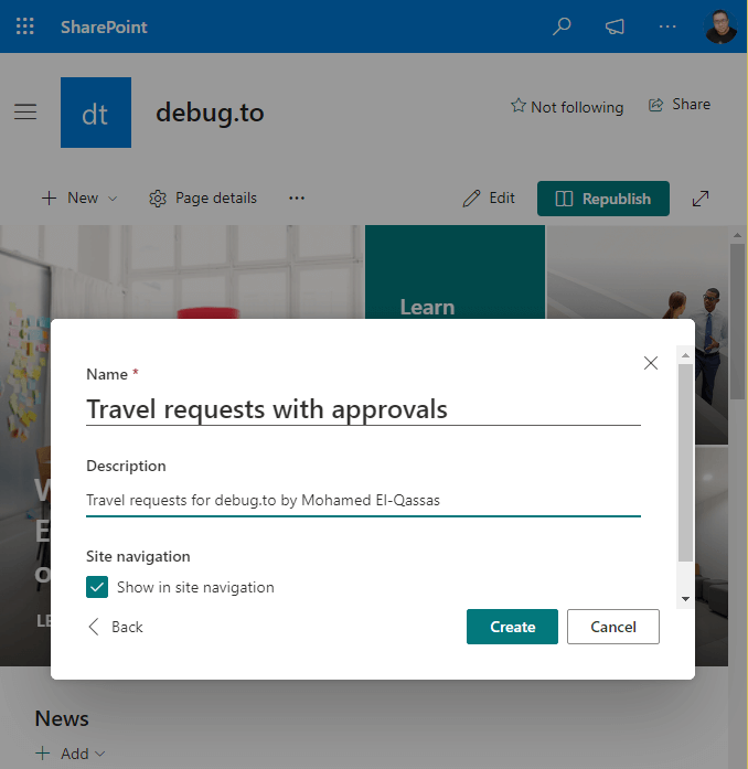 Travel Request with Approval SharePoint