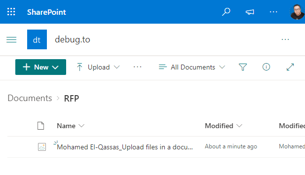 files uploaded in sharepoint online