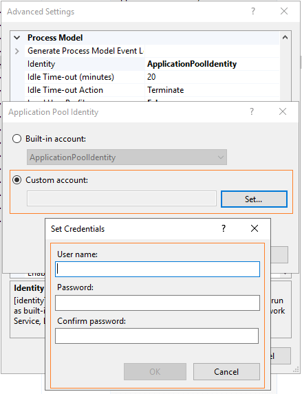 Application Pool Identity UserID