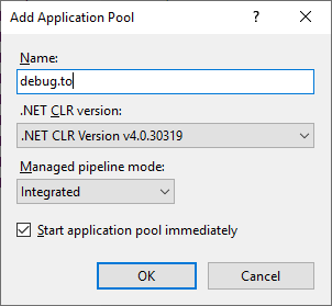 Create new Application Pool in SharePoint