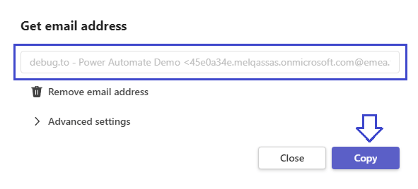 Copy Channel Email Address in Microsoft Teams