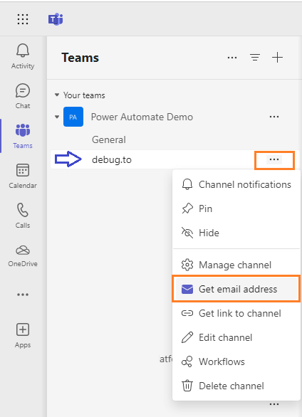 Get Email Address in Microsoft Teams