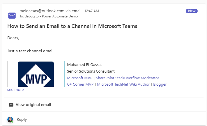 How to Send Email to Channel in Microsoft Teams