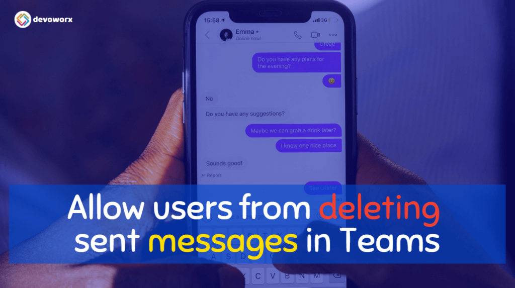 Can't delete sent message in Teams