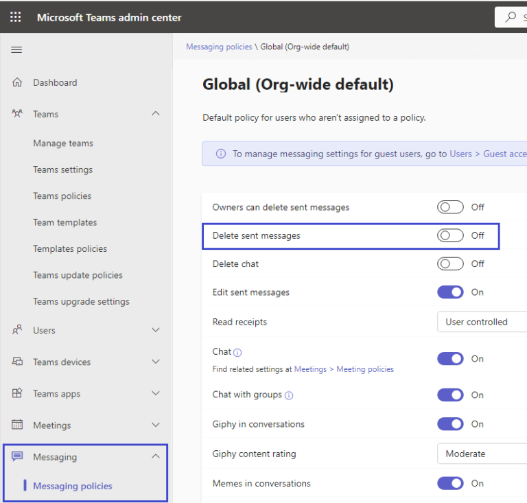 Can't Delete Send Message In Microsoft Teams