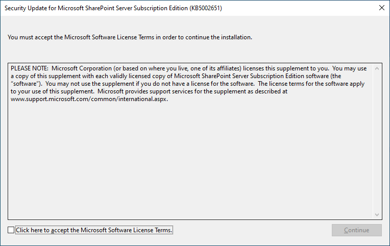 Install SharePoint Subscription