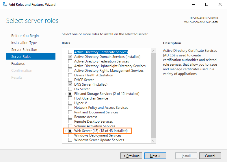 Web Server (IIS)